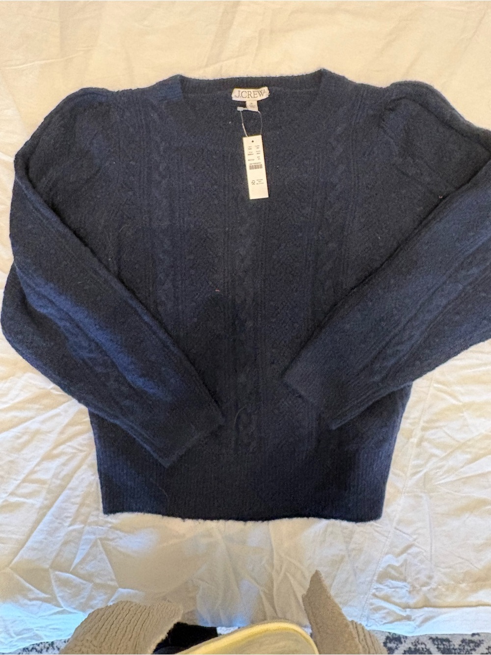 J.Crew Navy Cable Knit Sweater
